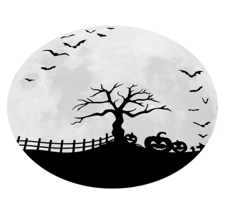 Kísérteties halloween jelenet vinil szőnyeg halloween - TenStickers