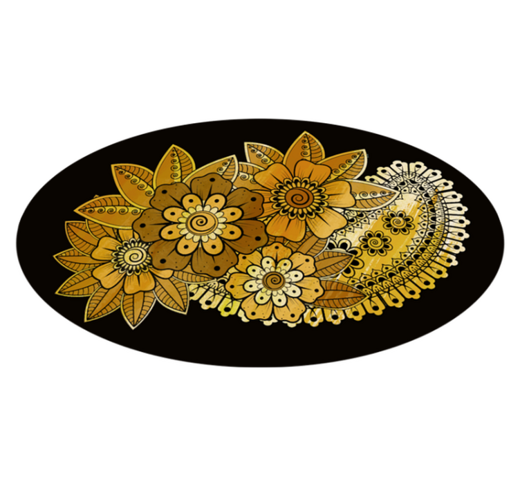 Paisley indiai stílusú vinil nappali szőnyeg - TenStickers