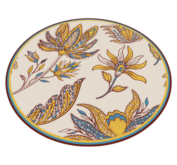 Díszes virágos elegancia vinil szőnyeg virágok és növények - TenStickers