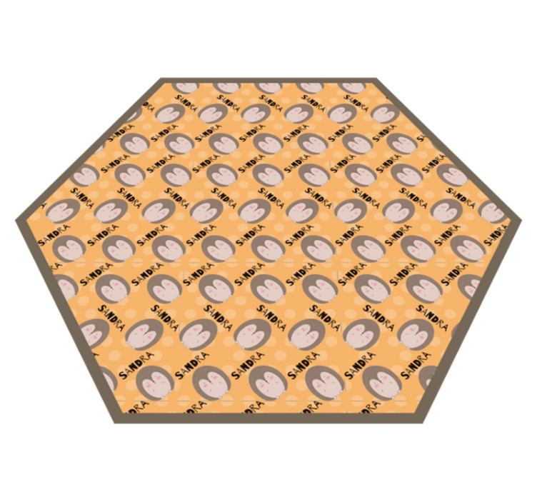 Személyre szabott szívek Vinil szőnyeg nevekkel - TenStickers