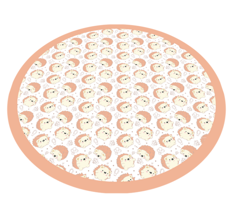 Oroszlán kör alakú minta vinil szőnyeg óvodák - TenStickers