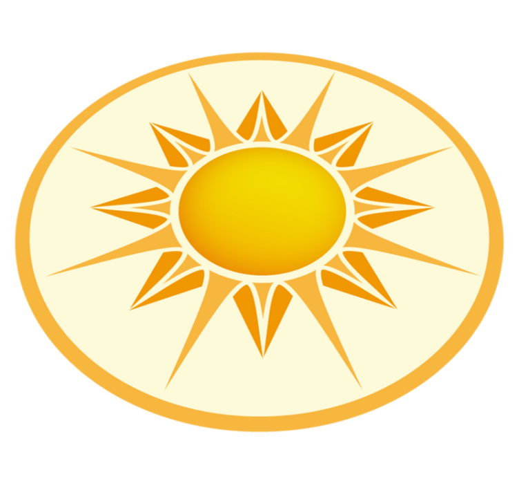 Sárga kerek mintás mandala szőnyeg - TenStickers