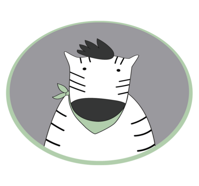 Vidám zebra vinil szőnyeg gyerekek - TenStickers