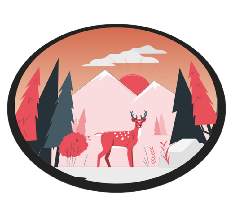 Erdei táj körszőnyeg - TenStickers