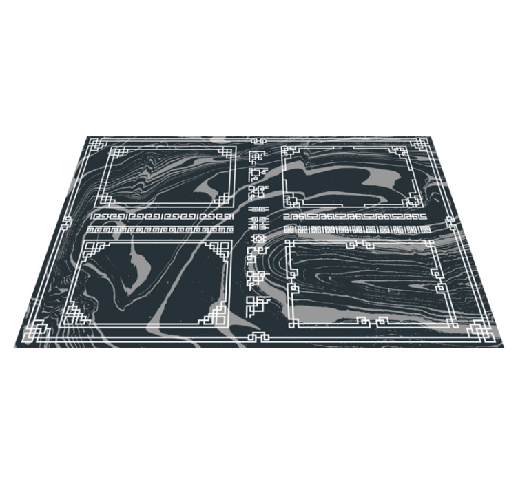 Négyzet alakú márvány geometriai szőnyegek - TenStickers