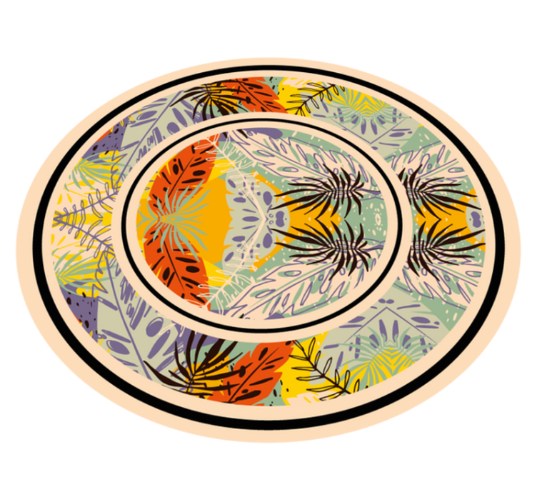 Botanikai körmotívum vinil szőnyeg virágok és növények - TenStickers