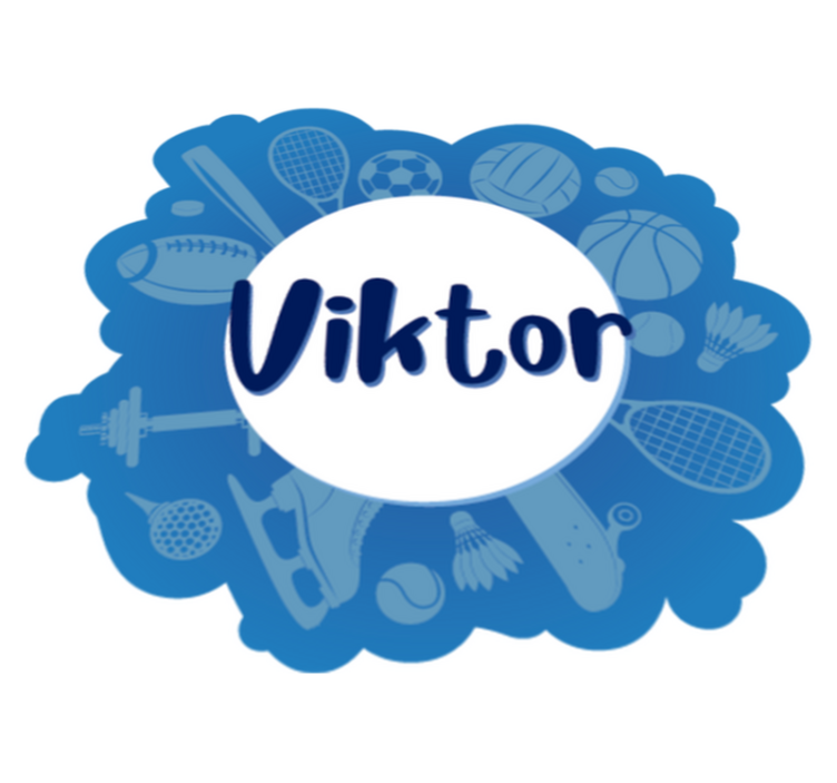 Személyre szabott sportjelkép Vinil szőnyeg nevekkel - TenStickers