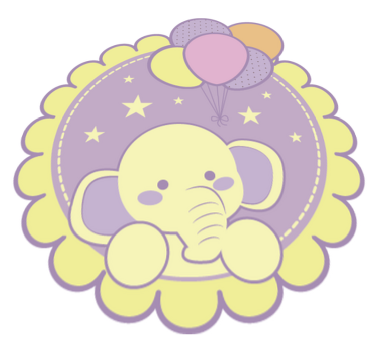 Elefánt léggömbökkel baba játék szőnyeg - TenStickers