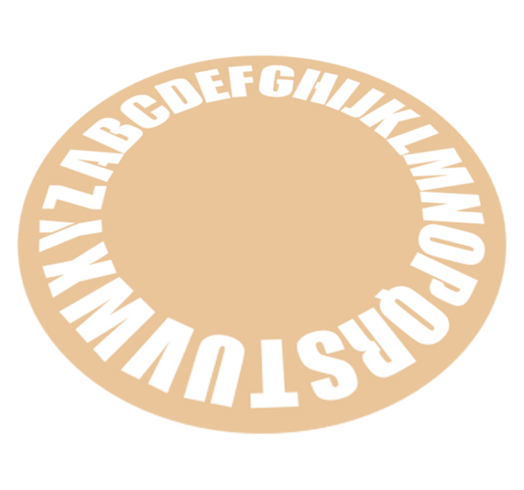 ábécé kör alakú elrendezés vinil szőnyeg ábécé - TenStickers