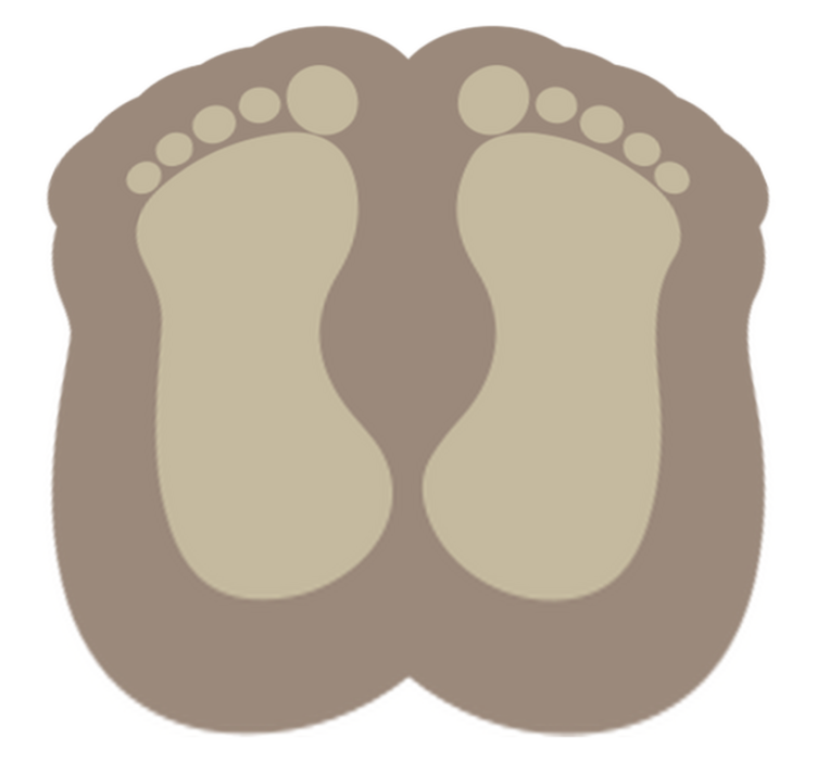 Vinil szőnyeg fürdőszoba lábnyomok modern szőnyeg - TenStickers