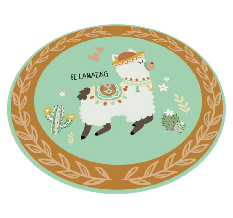 Legyen láma vinil szőnyeg állat - TenStickers