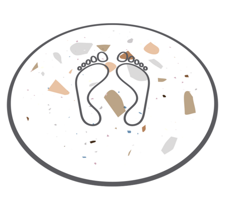 Terrazzo lábnyomok fürdőszoba padló - TenStickers