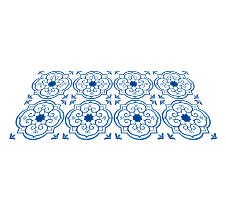 Kék fürdőszoba csempe szőnyeg - TenStickers