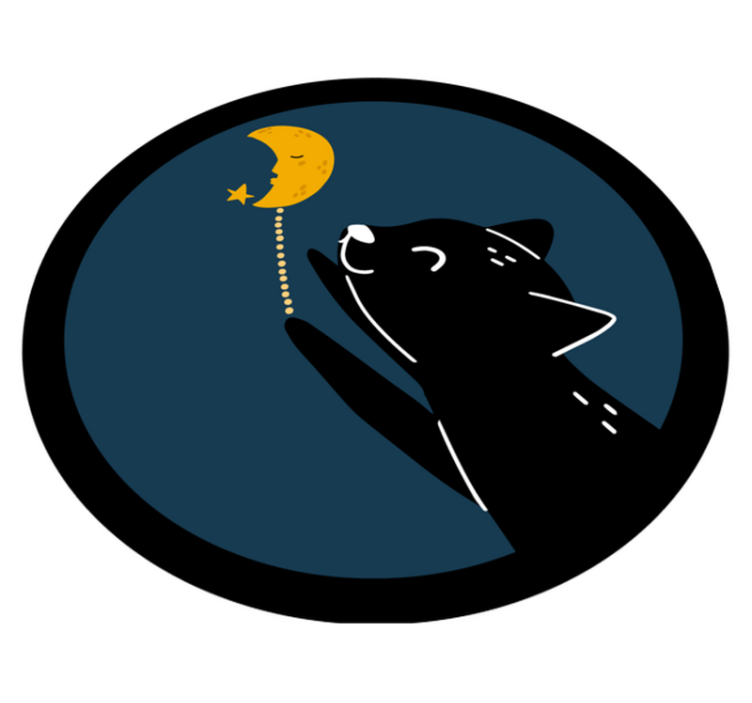 Holdfényes macska vinil szőnyeg gyerekek - TenStickers