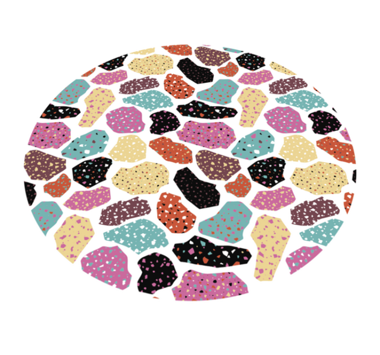 Pettyes terrazzo vinil szőnyeg állatnyomat - TenStickers