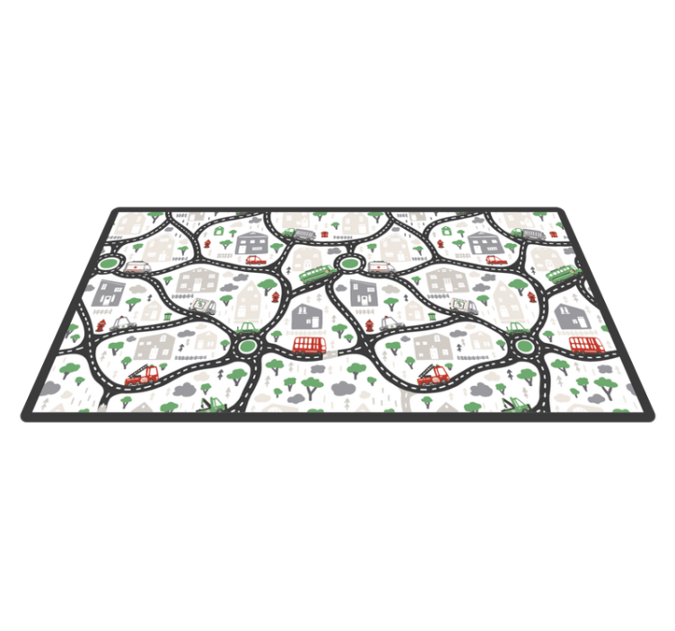 Gyermek vinil szőnyeg város autópálya szőnyeggel - TenStickers