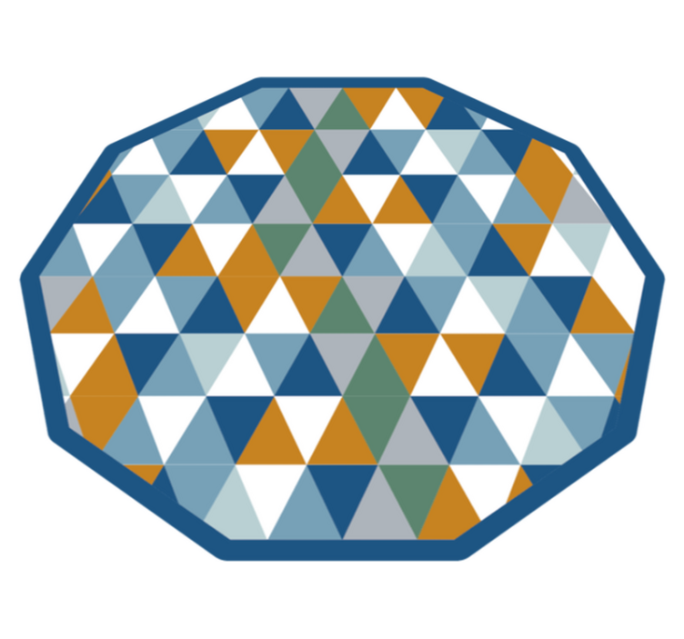 Pvc szőnyeg többszínű háromszögek vinil szőnyegek - TenStickers