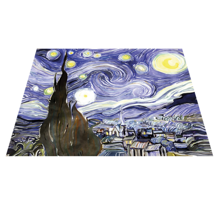 Van gogh's sky with stars vintage szőnyeg - TenStickers