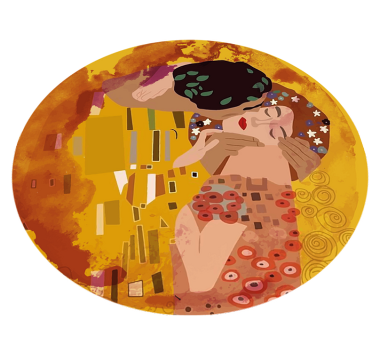Klimt's kiss vintage vinyl szőnyeg - TenStickers