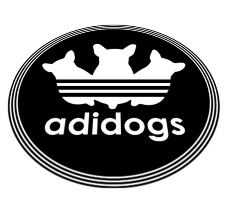 Adidogs vicces állati vinilszőnyeg - TenStickers