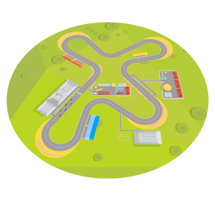 Játékos pálya vinil szőnyeg utak - TenStickers