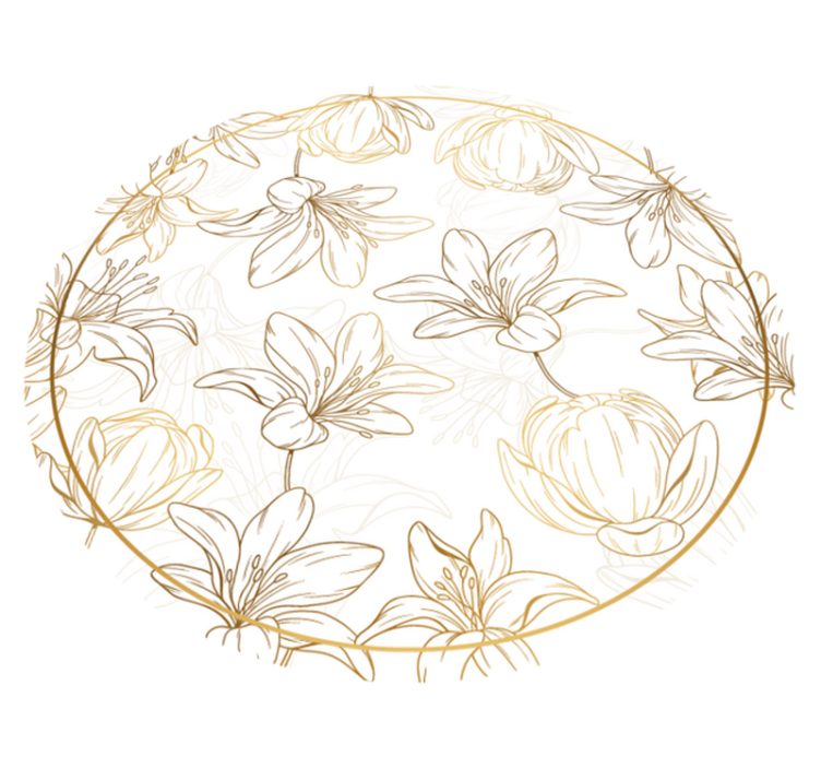 Arany virágok virágos szőnyeg - TenStickers