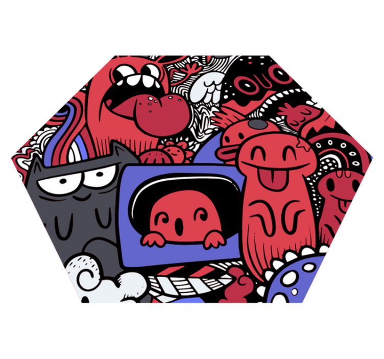 Menő graffiti tini vinyl szőnyeg - TenStickers