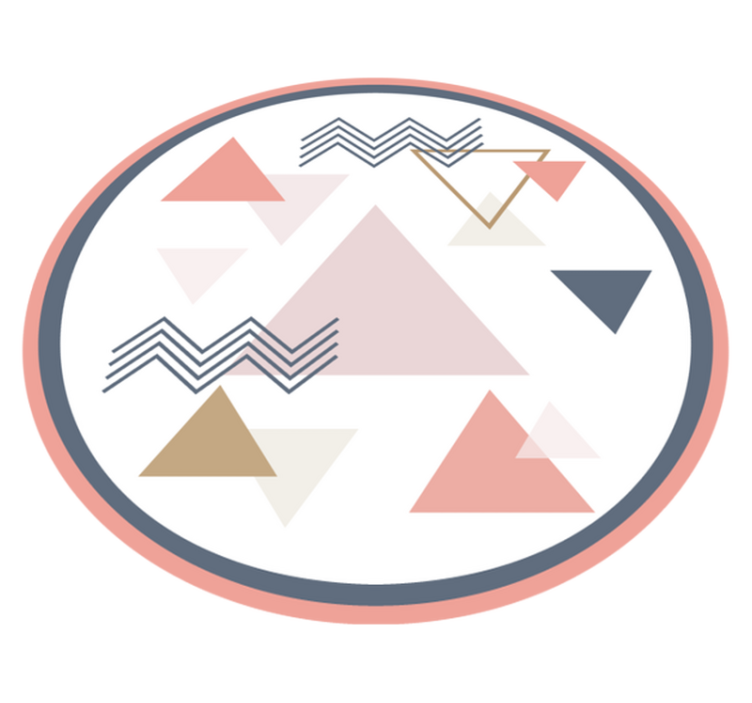 Rózsaszín háromszögek geometriai szőnyegek - TenStickers