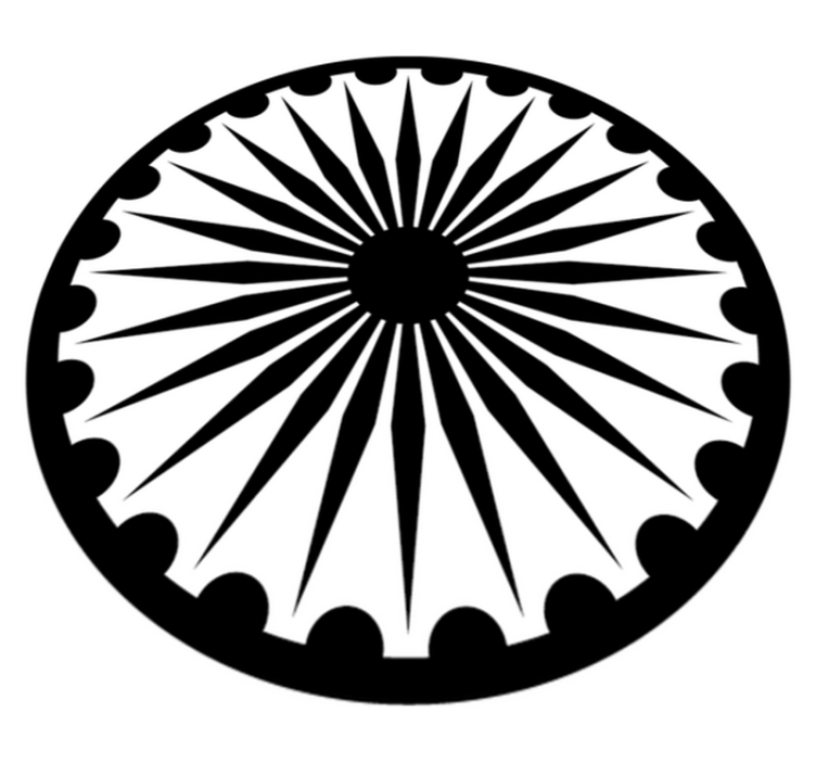 Monokróm mandala vinil szőnyeg modern - TenStickers