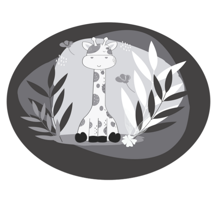 Aranyos baba zsiráf állati szőnyeg - TenStickers