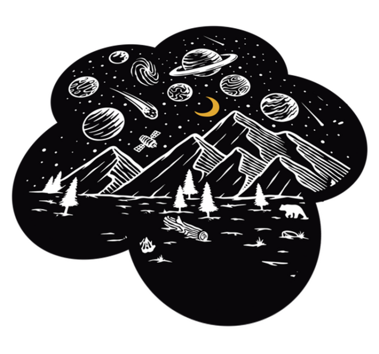 Galaxis univerzum tini vinyl szőnyeg - TenStickers