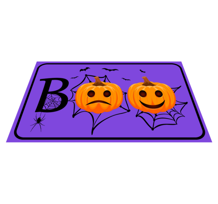 Tök pókháló bú vinil szőnyeg halloween - TenStickers
