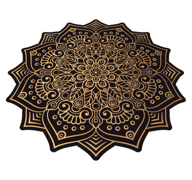Arany mandala vinyl szőnyeg - TenStickers