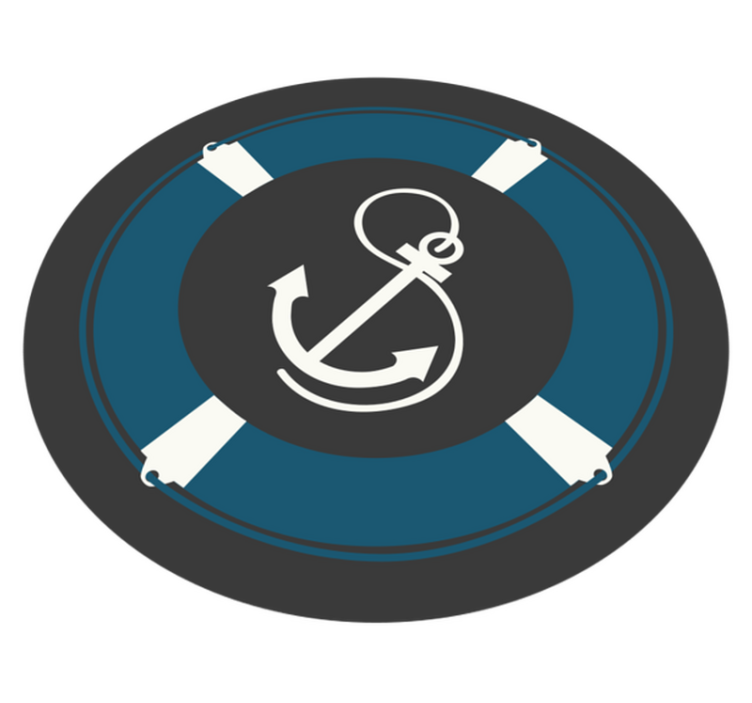 Tengerészeti horgony motívum vinil szőnyeg mozaik - TenStickers