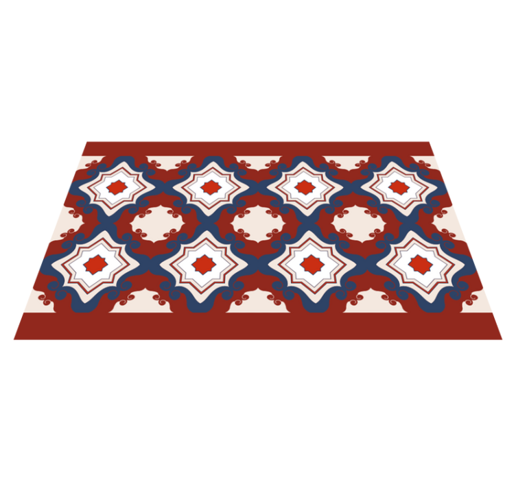 Piros vintage csempe mozaik padló - TenStickers