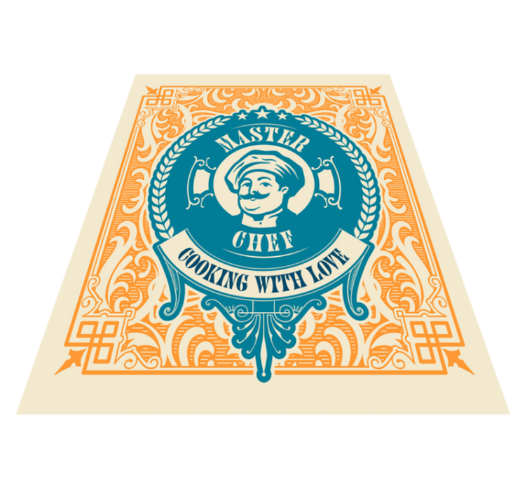 Mesterszakács főzés szerelmes vinyl szőnyeggel - TenStickers