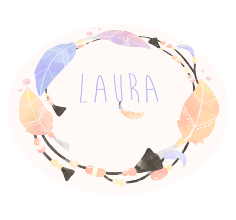 Személyre szabott tollkör Vinil szőnyeg nevekkel - TenStickers