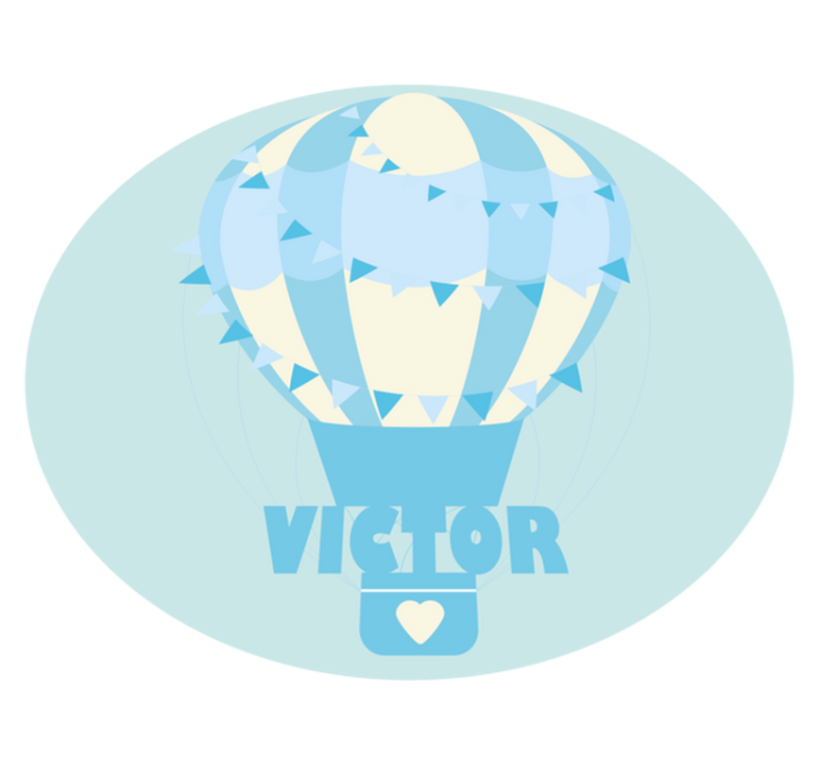 Személyre szabható léggömb Vinil szőnyeg nevekkel - TenStickers