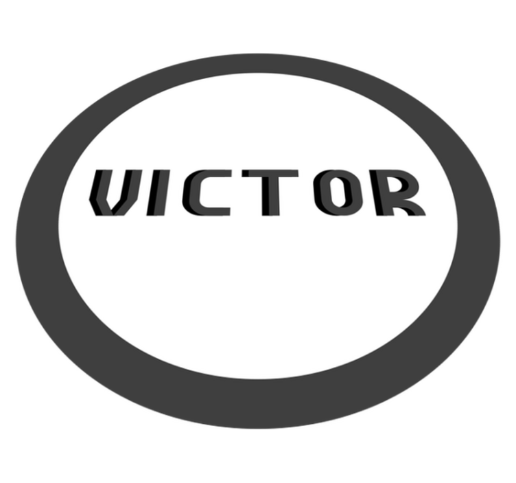 Személyre szabott monogram Vinil szőnyeg nevekkel - TenStickers