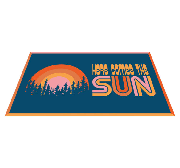 Vintage sun egyedi szőnyeg design - TenStickers