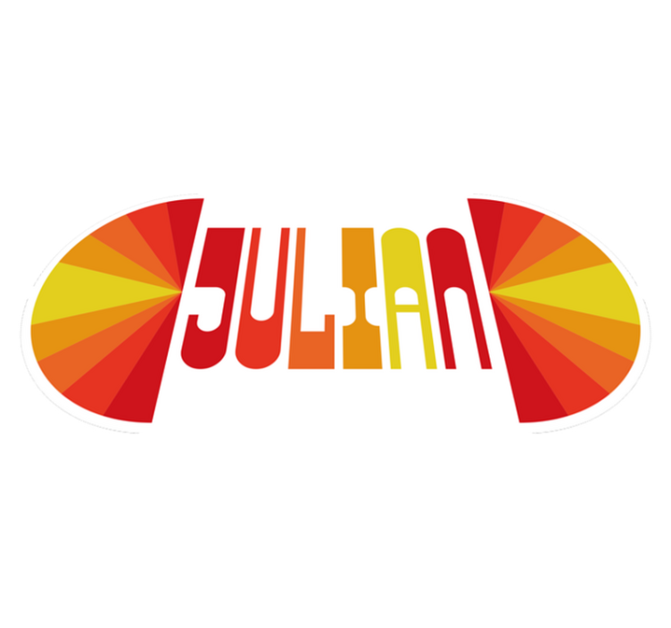 Személyre szabott retro Vinil szőnyeg nevekkel - TenStickers