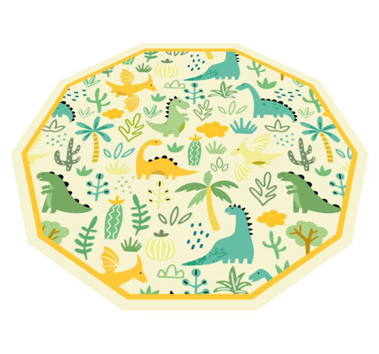 Kézi fulladás dinoszaurusz mintás vinil szőnyeg - TenStickers