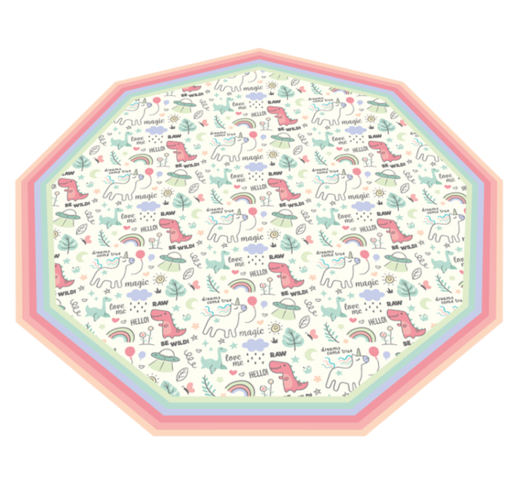 Játékos ábécé motívuma vinil szőnyeg gyerekek - TenStickers