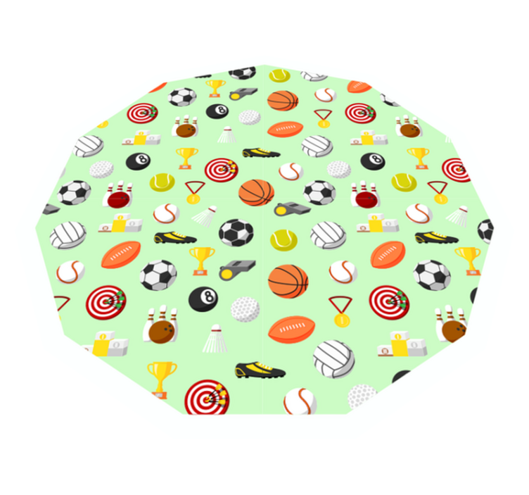 Gyerek sport labdák design vinil szőnyeg - TenStickers