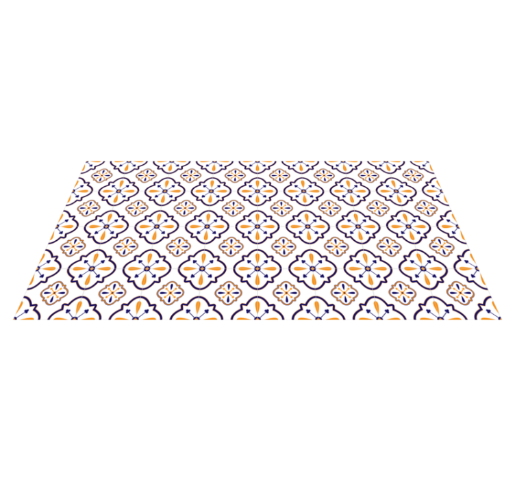 Virágos csempe replika vinil szőnyeg konyha - TenStickers