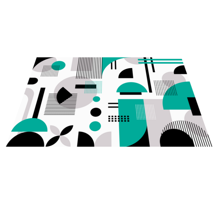 Modern geometriai alakzatú vinilszőnyeg - TenStickers