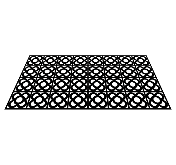 Kör alakú motívumok vinil szőnyeg geometriai - TenStickers