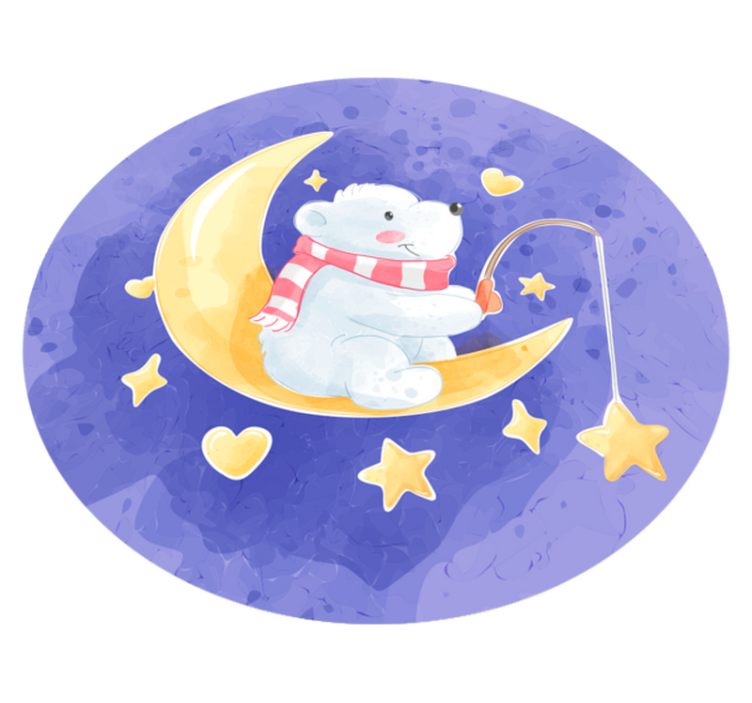 Holdvilágos medvebocs vinil szőnyeg óvodák - TenStickers