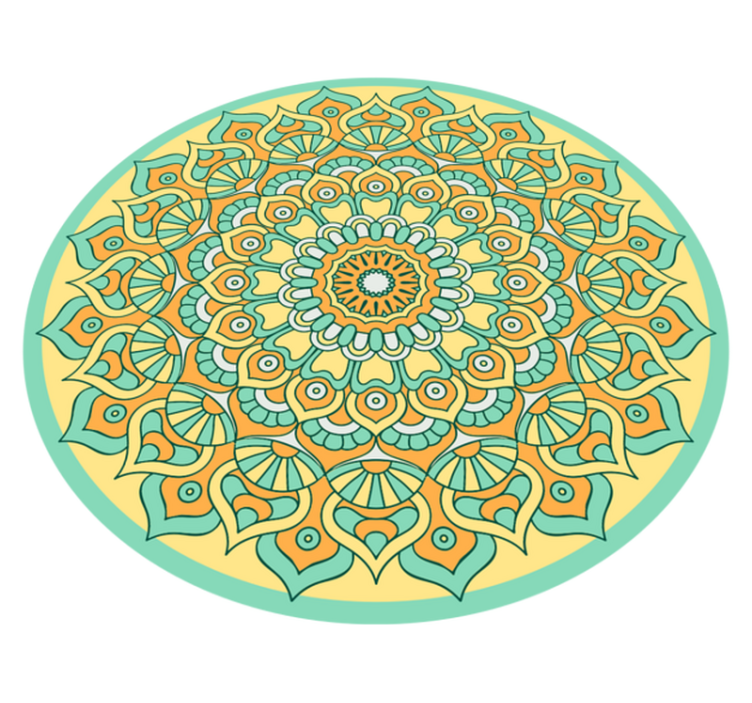 Mandala kör alakú vinil szőnyeg mandala - TenStickers