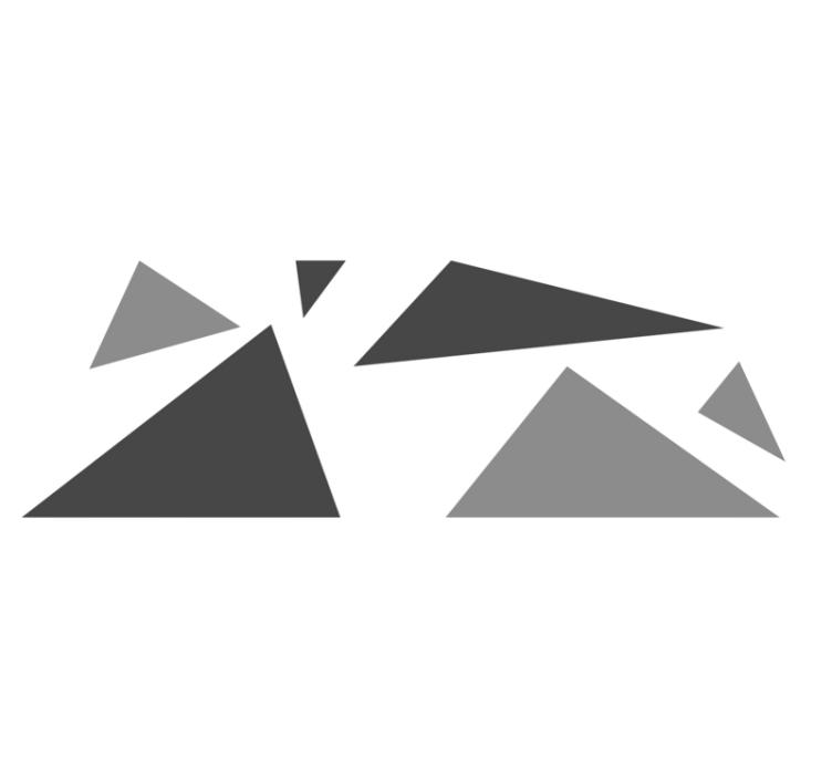 Geometriai formák kontrasztja vinil szőnyeg geometriai - TenStickers